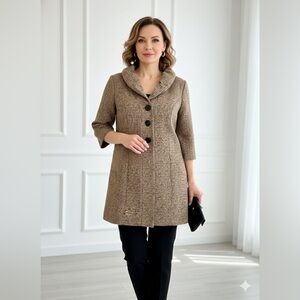 Andria Lieu Collection Textured Knit Jacket – Made in USA – Size L